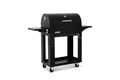 Barbecue à charbon Brasero Barbecue charbon Malaga - - Grille acier chromé 72 x 40,5 cm - Cuve charbon ajustable en hauteur avec manivelle, Noir