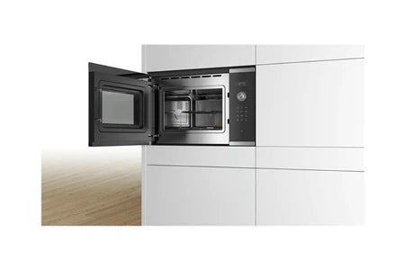 Micro-ondes + Gril Bosch Serie | 6 BEL554MS0 - Four micro-ondes grill - encastrable - 25 litres - 900 Watt - acier inoxydable