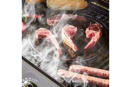 Barbecue Brasero - Barbecue Emma Gun Metal 4 Feux + 1 Side - FlexiGrill - Surface de cuisson 64 x 41,5 cm - 15,1 kW