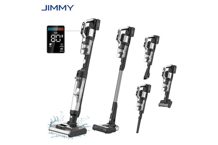 Aspirateur balai Jimmy Aspirateur et laveur sans fil 5 en 1 PW11 Pro Max puissance élevée de 460 W double nettoyage avec deux rouleaux-brosses