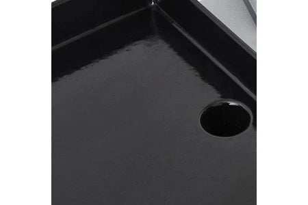 Barbecue à charbon Brasero Barbecue Bi-Energy L 2 Feux - - Barbecue Charbon et Plancha Gaz 48 x 42 cm, 7,2 kW, Noir