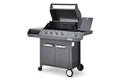 Barbecue Brasero - Barbecue Emma Gun Metal 4 Feux + 1 Side - FlexiGrill - Surface de cuisson 64 x 41,5 cm - 15,1 kW