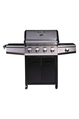 Barbecue Habitat et Jardin Barbecue gaz Bingo 5 - 5 Brûleurs dont 1 latéral - 15.2kW + Housse protection - Noir