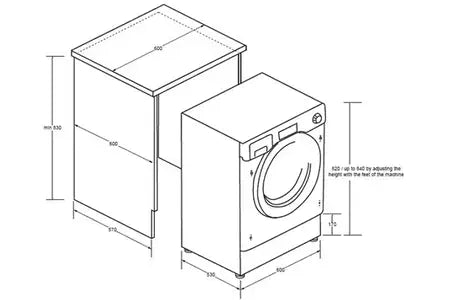 Lave-linge séchant HAIER HWD90B416FWB-FR