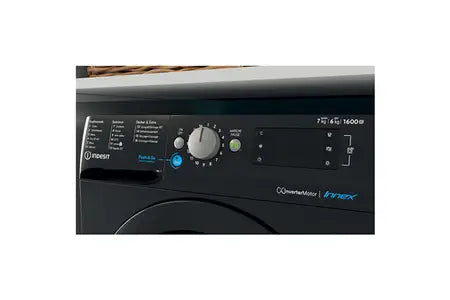 Lave-linge séchant INDESIT BDE761682XKFR N NOIR