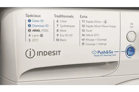 Lave-linge hublot INDESIT BWE81496XWVFR