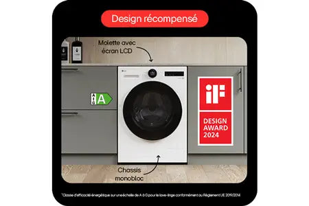 Lave-linge hublot LG LAVE-LINGE 11 KG AVEC MOLETTE ECRAN LCD