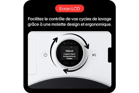 Lave-linge hublot LG LAVE-LINGE 11 KG AVEC MOLETTE ECRAN LCD