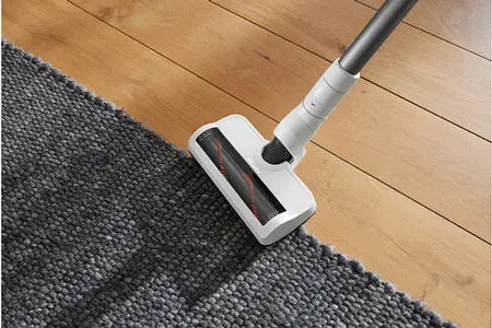Aspirateur balai Miele DUOFLEX HX1 - Aspirateur sans fil coloris Blanc avec bloc moteur bleu nordique