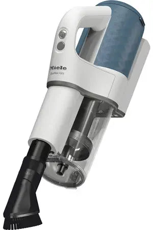 Aspirateur balai Miele DUOFLEX HX1 - Aspirateur sans fil coloris Blanc avec bloc moteur bleu nordique