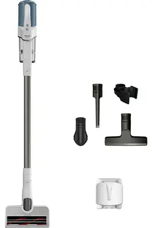 Aspirateur balai Miele DUOFLEX HX1 - Aspirateur sans fil coloris Blanc avec bloc moteur bleu nordique