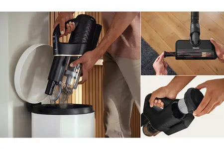 Aspirateur balai Miele DUOFLEX HX1 CareCare - Aspirateur sans fil coloris Gris Mat