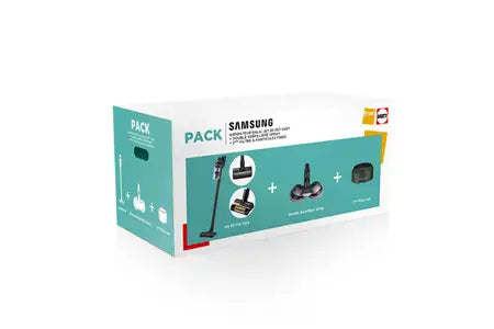 Aspirateur balai Samsung Pack Jet 85 Pet vert + Double Serpilliere Spray + 2eme filtre a particules fines