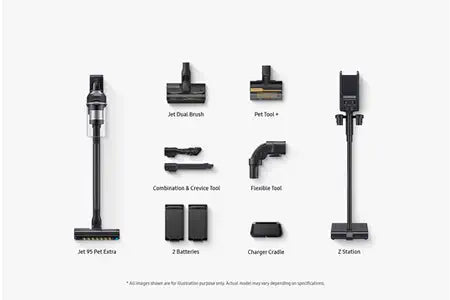 Aspirateur balai Samsung Jet 95 Pet Extra - 2 batteries - VS20C95D2TK