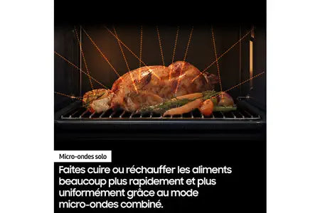 Micro-ondes mono-fonction Samsung Commandes vocales (Google, Alexa)/ (Bixby) via SmartThings NQ5B4513GBB