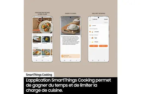 Micro-ondes mono-fonction Samsung Commandes vocales (Google, Alexa)/ (Bixby) via SmartThings NQ5B4513GBB