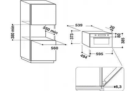 Micro-ondes + Gril Whirlpool AMW730/NB