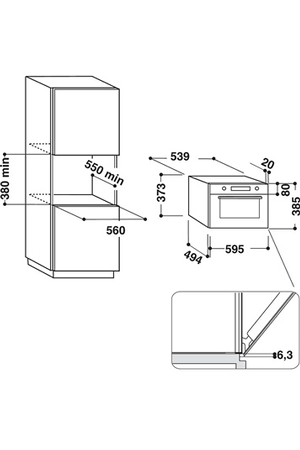 Micro-ondes + Gril Whirlpool AMW730IX Encastrable